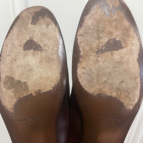 Salvatore Ferragamo Dark Brown Loafers Sz 12 D - Picture 11 of 16